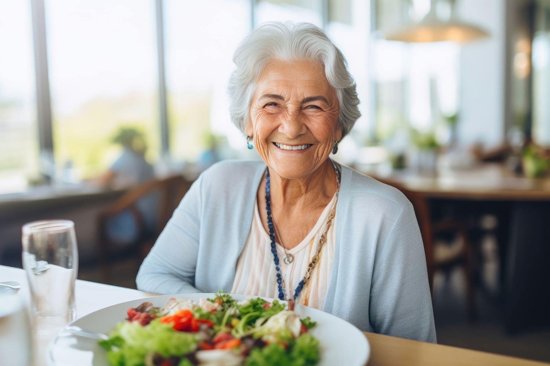 Senior qui passe à un régime alimentaire adapté au changement d'heure