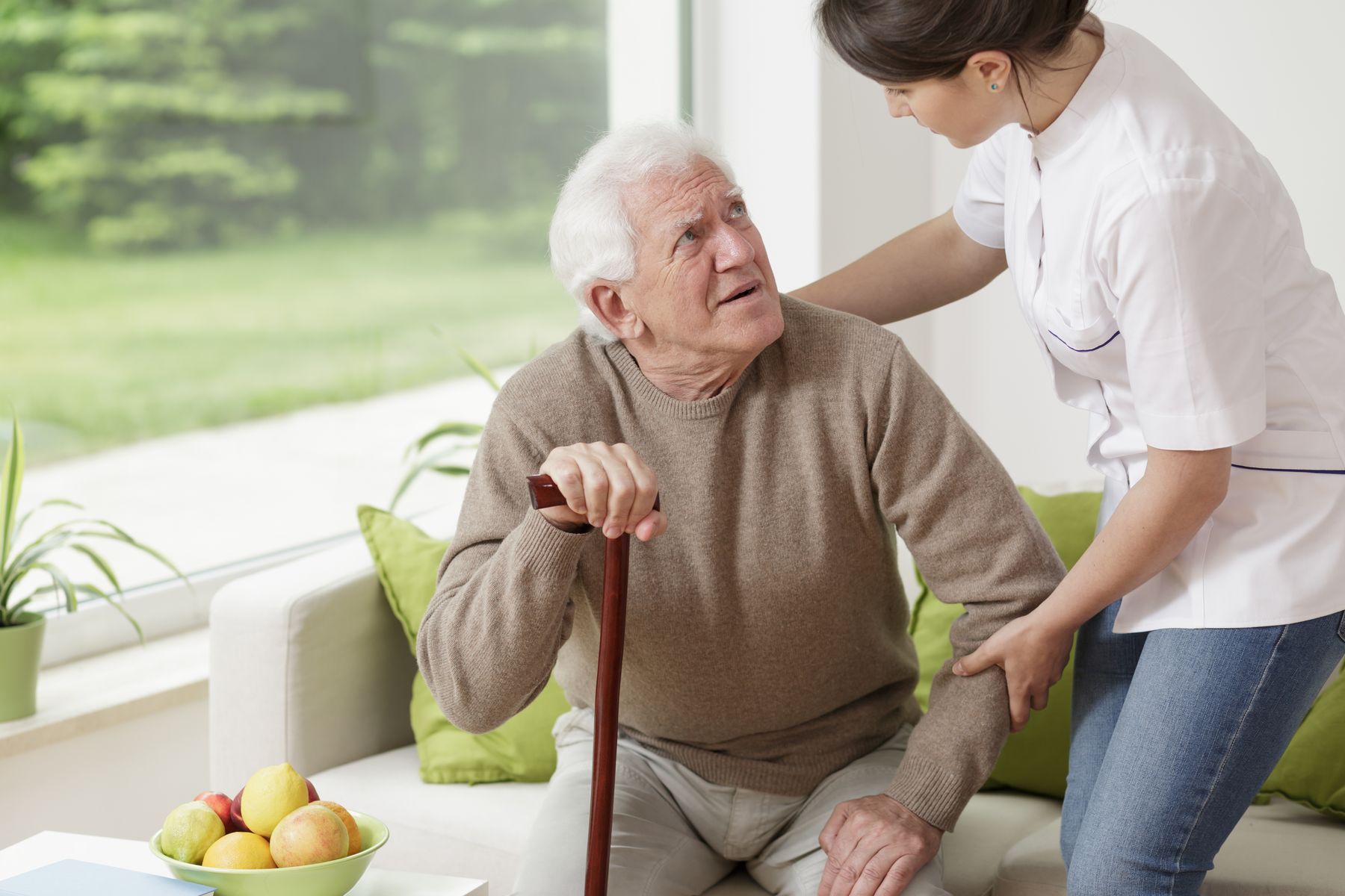Senior concerné par le syndrome de glissement