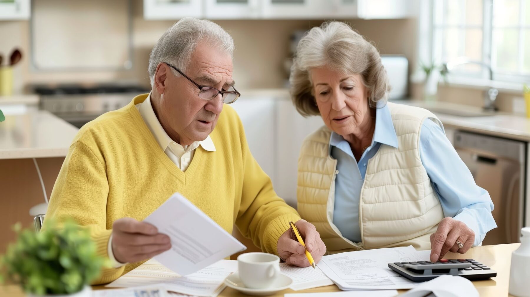 Seniors qui se renseignent sur les tarifs des établissements et les facteurs d'influence