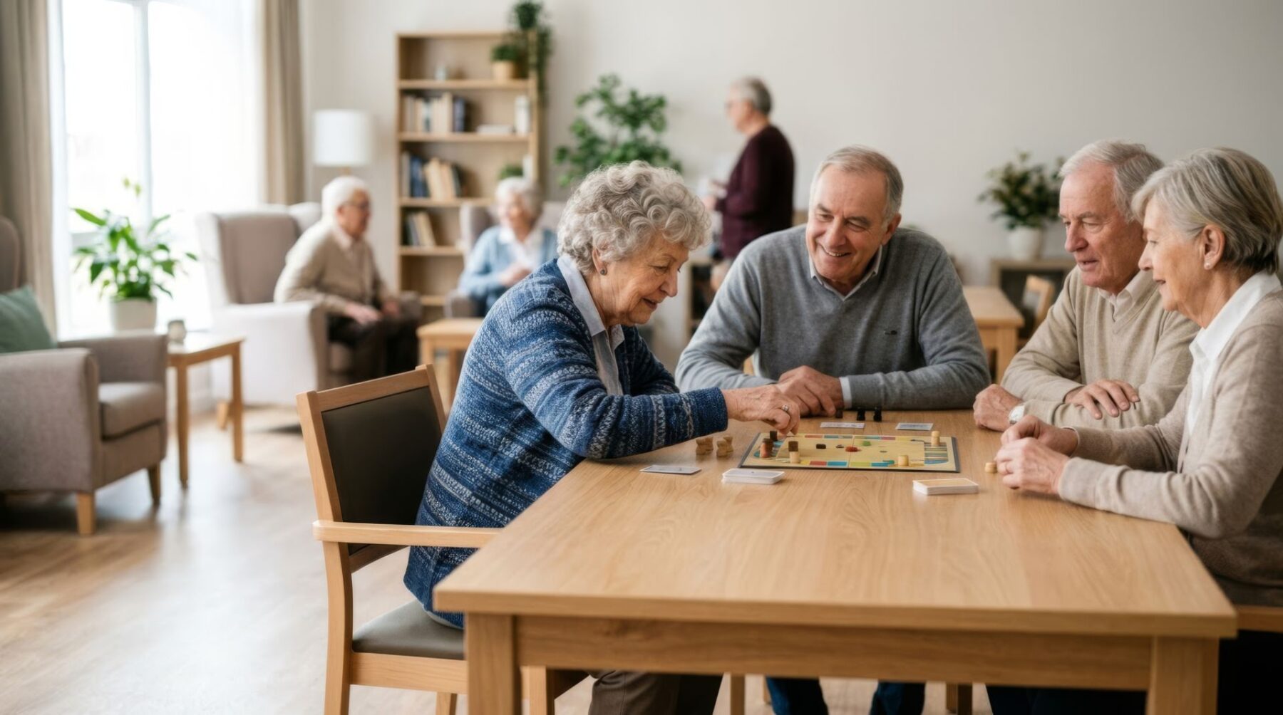 Seniors qui font des activités en accueil de jour